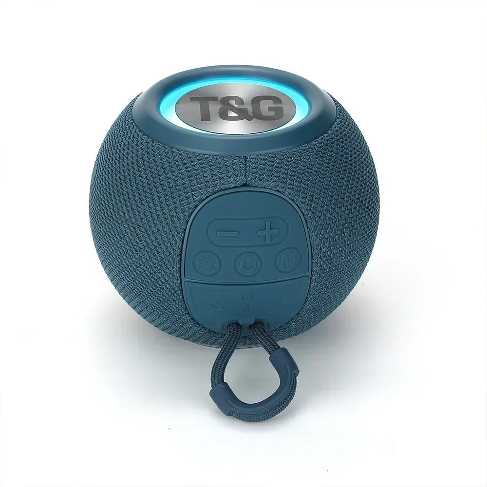 T&G TG337 Mini Boombox with Bluetooth, bass boost, and LED lights
