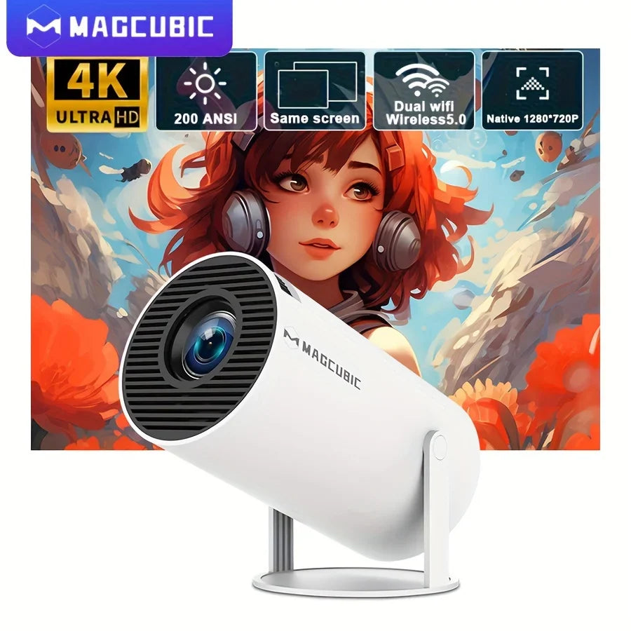 Magcubic HY300 Pro Projector with 4K support and wireless streaming