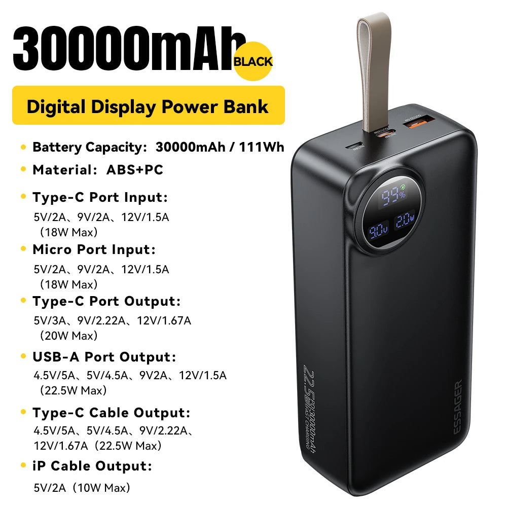 Essager 30,000mAh Fast Power Bank