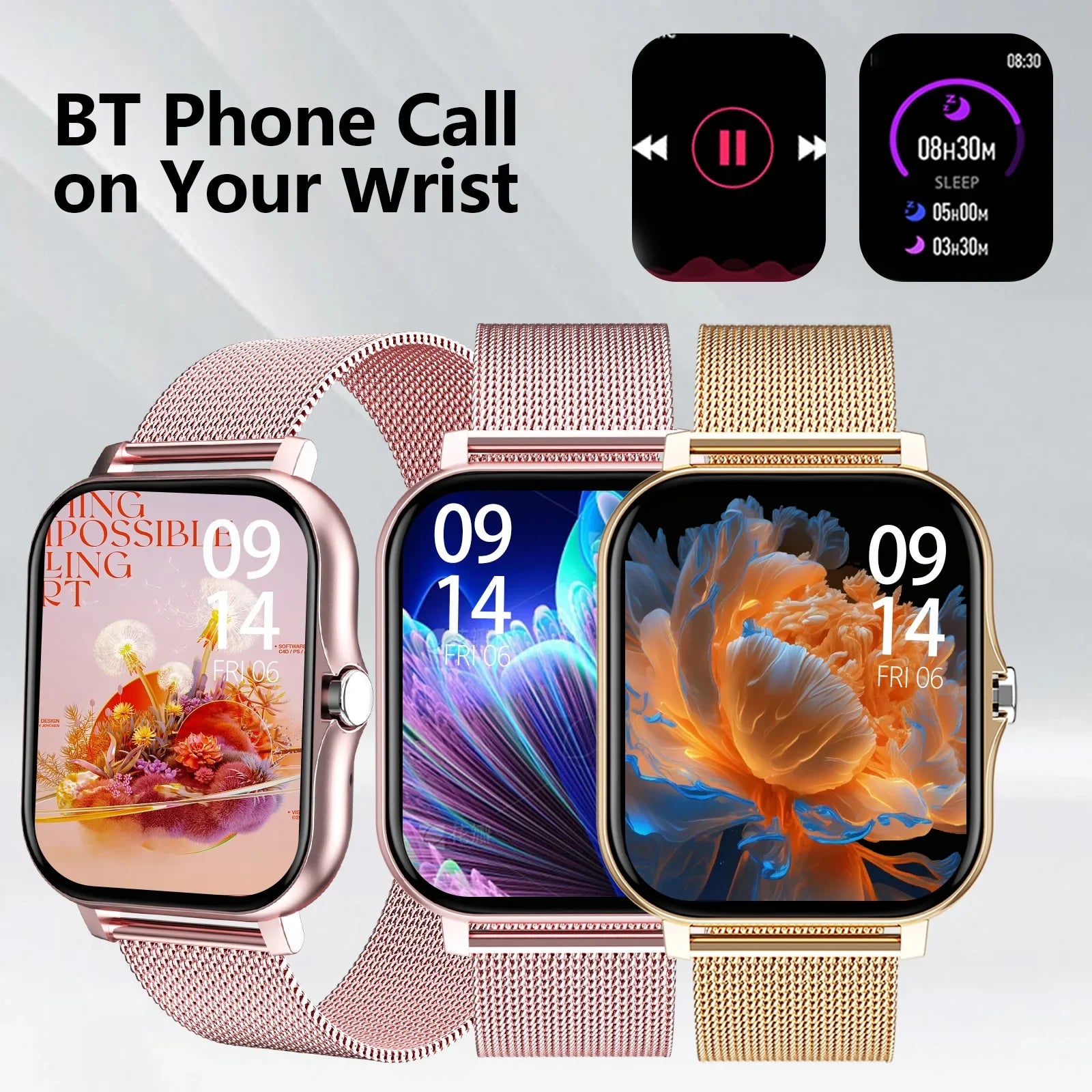 Wireless Calling Fitness Smartwatch with Bluetooth call and fitness tracking