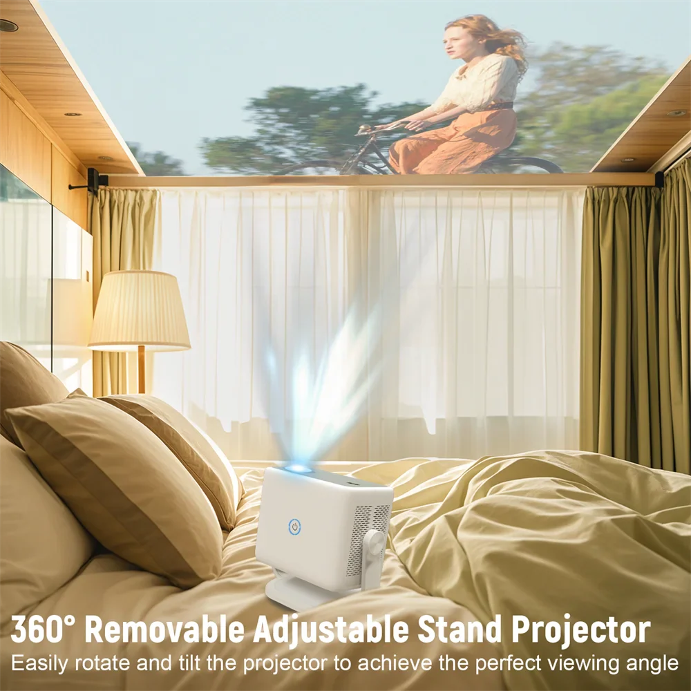 Velec 4K Smart Projector displaying ultra HD visuals for home theater