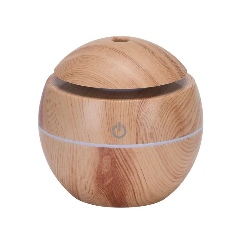 Wood Grain LED Humidifier with cool mist and color-changing lights