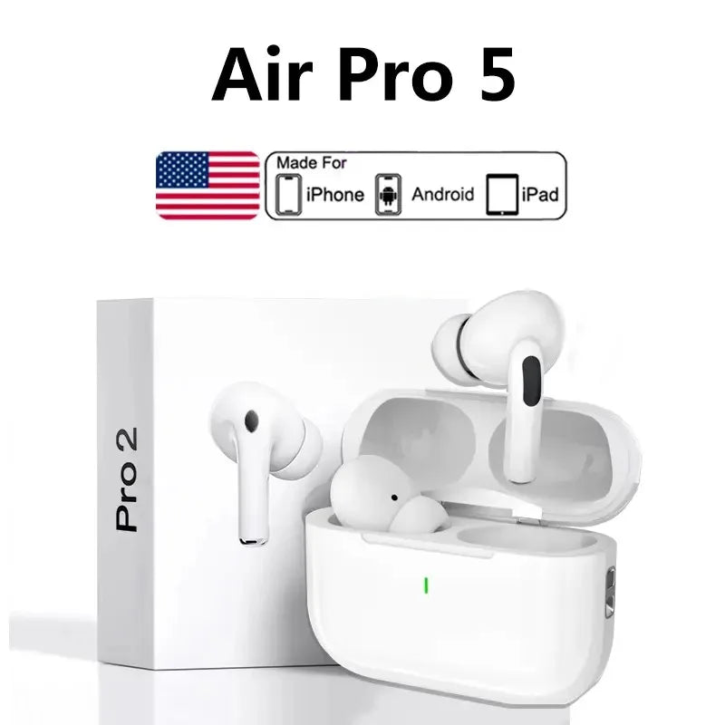 Air Pro Bluetooth Earbuds with charging case and noise cancellation
