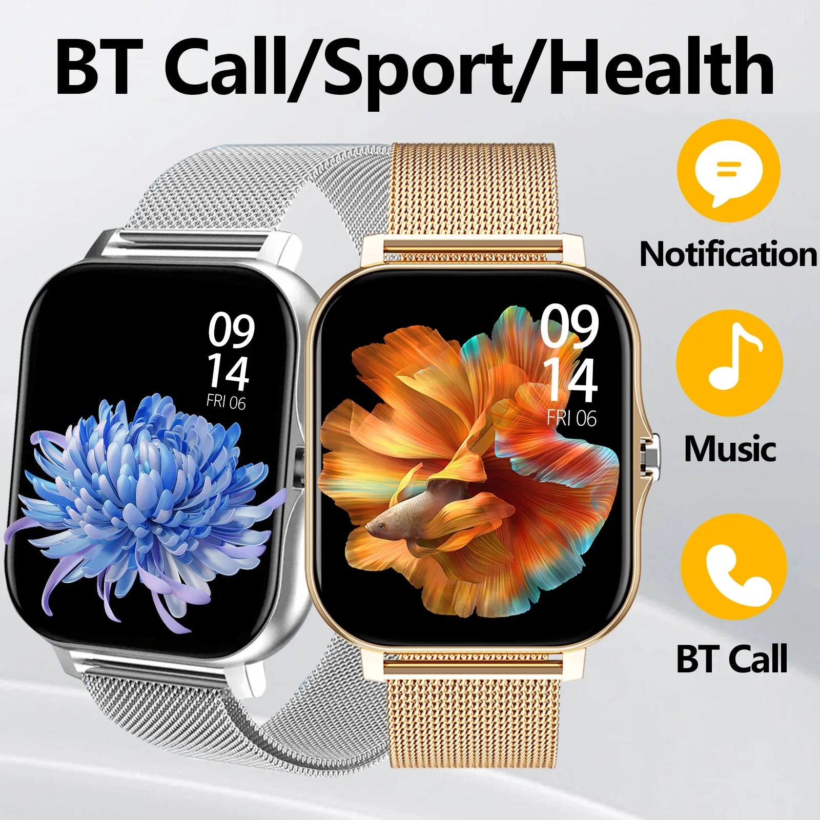 Wireless Calling Fitness Smartwatch with Bluetooth call and fitness tracking