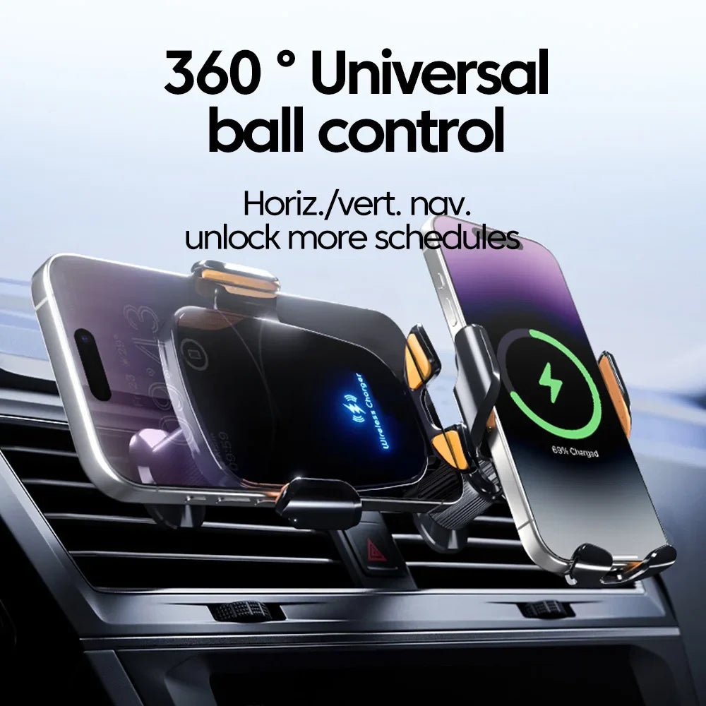 15W Magnetic Wireless Car Charger with MagSafe and vent mount